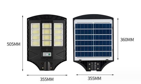100 وات چراغ خیابانی در فضای باز، LED نور سنسور حرکت خورشیدی IP65 مقاوم در آب